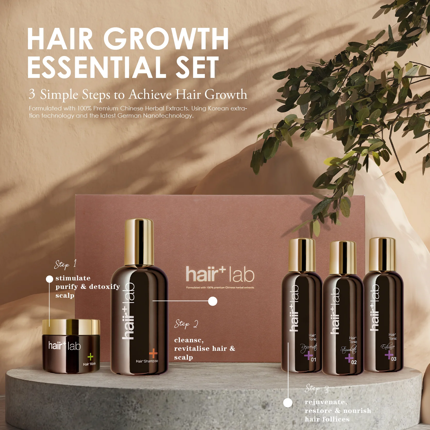 Hair growth essential set